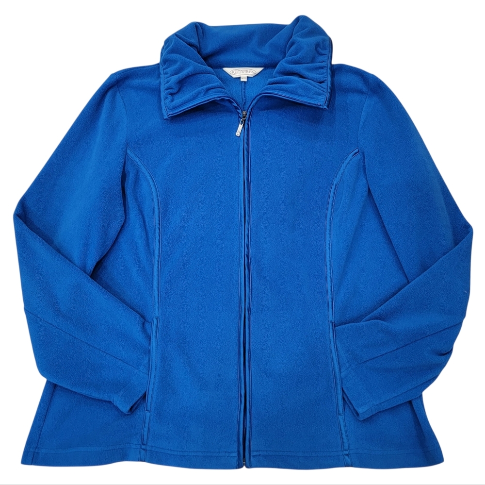 Vintage Northern Reflections Fleece Zip Up Jacket Blue Warm Cozy Women’s L - Picture 15 of 15